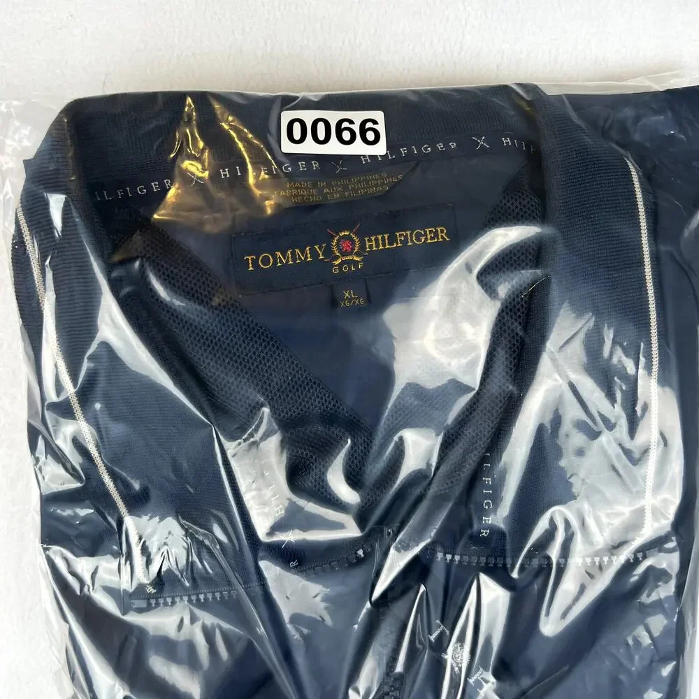 VTG Tommy Hilfiger Golf Jacket Mens XL‎ Navy Blue Bomber 90s Streetwear Y2K